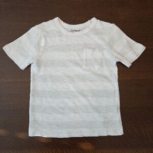Baby Gap White And Gray Striped T-Shirt Size 4T